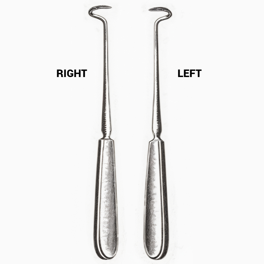 Deschamps Ligature Carriers, Sharp, left 8 in