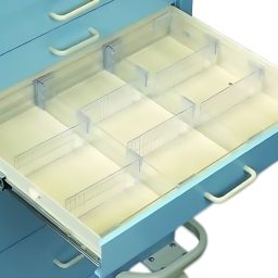 Medical Cart Accessory Mini Cart Drawer Divider Set 3in