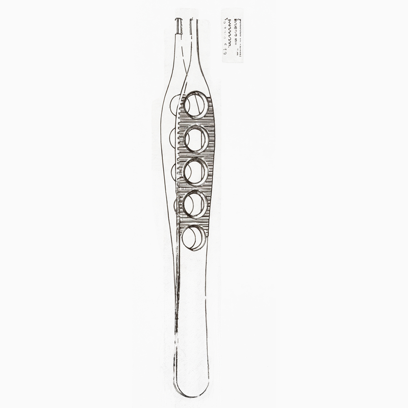 Brown-Adson Tissue Forceps 7 x 7 Grasping Teeth 4.25in