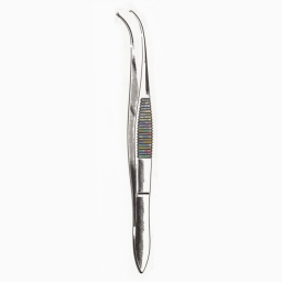 Iris Tissue Forceps Half Curved Extra Fine 1 x 2 Teeth 4 in