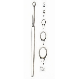 Piffard Dermal Curette Oval Narrow Handle Size 0 - 5.50in