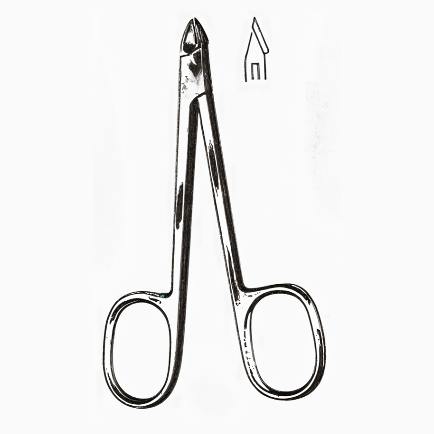 Tissue & Cuticle Nipper Convex Jaws Stainless Steel 4in