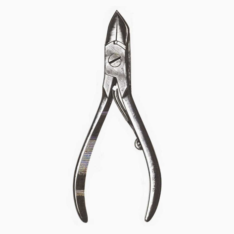 Nail Nippers Concave Jaws Single-Spring Chrome 4.5 in