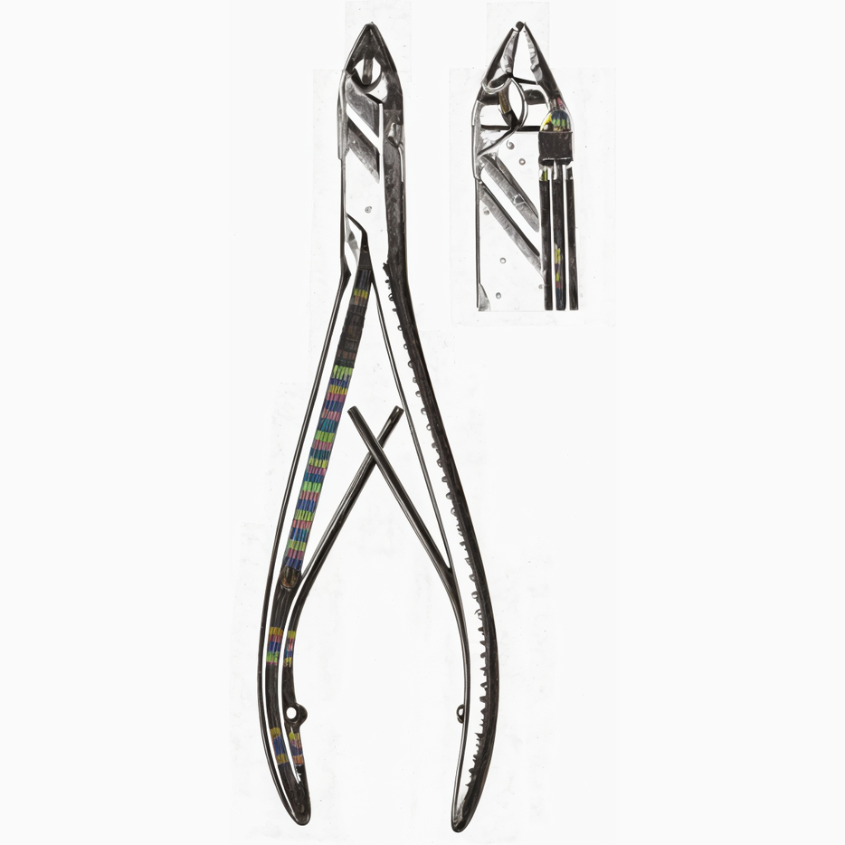 Tissue Nippers Convex Double Spring Stainless 4.5 in