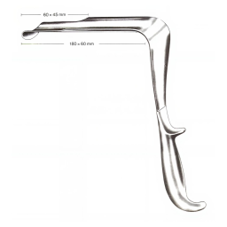 St. Marks Deep Pelvic Retractor 7in Working Length w/ Lip