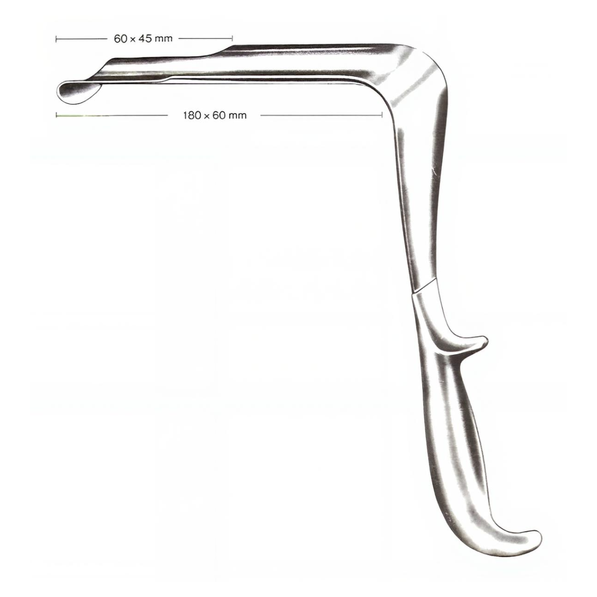 St. Marks Deep Pelvic Retractor 7in Working Length w/ Lip