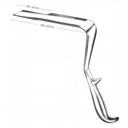 St. Marks Deep Pelvic Retractor 7in Working Length w/o Lip