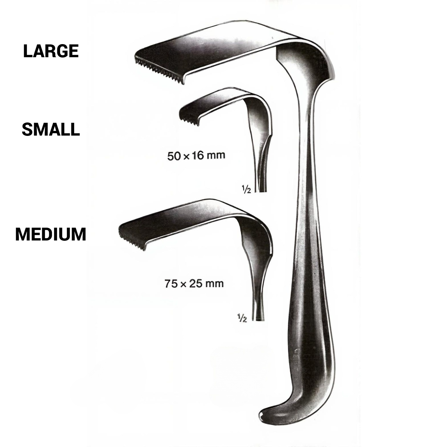 Meyerding Lainectomy Retractor 9.5in Medium Blade 3in x 1in