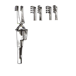 Automatic Skin Retractor 5mm Sharp Teeth 4in