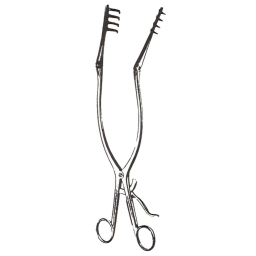 Beckman Retractor 12.5in Hinged Sharp 4x4 Teeth 3/4in x 1in