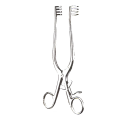 Adson Retractor 7.5in Sharp 4x4 Teeth 3/4in x 3/4in Angled Arms