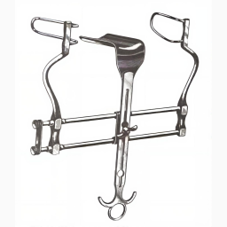 Balfour Abdominal Retractor 7in Spread w/3in W x 2in Deep Fenestrated Side Blades