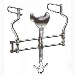 Balfour Abdominal Retractor 10in Spread w/3in W x 2in Deep Fenestrated Side Blades