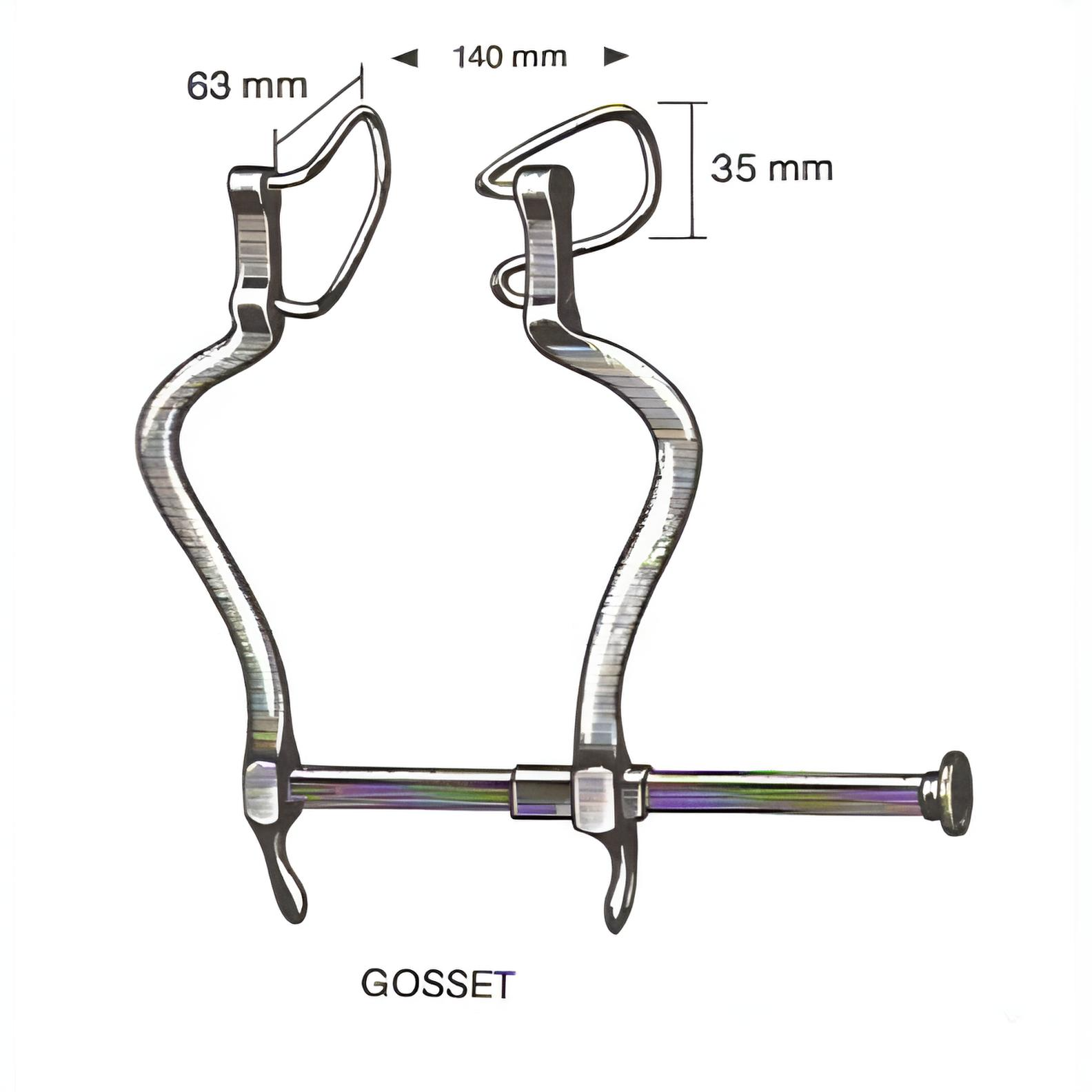 Gosset Retractor 5.5in Spread, 1in x 2.5in Blades