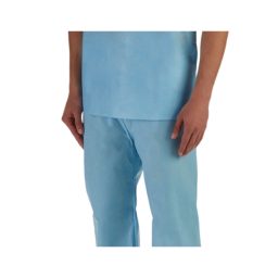 Scrub Pants Light Blue Nonwoven w/Latex Free Elastic Waist