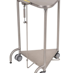 Stainless Steel Triangular Hamper w/ Lid Dampener