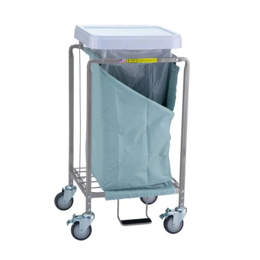 Single Deluxe Rolling Easy Access Laundry Hamper w/Foot Pedal - Image 3