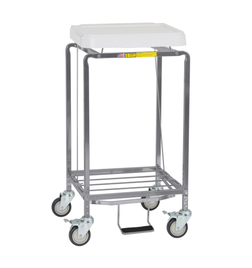 Single Deluxe Rolling Easy Access Laundry Hamper w/Foot Pedal - Image 2