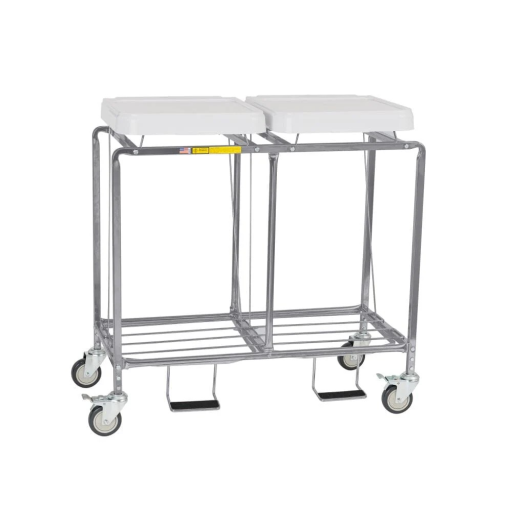 Double Leakproof Rolling Laundry Hamper w/ Foot Pedal - Image 2