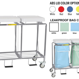 Double Leakproof Rolling Laundry Hamper w/ Foot Pedal