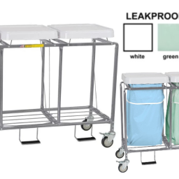 Triple Leakproof Rolling Laundry Hamper w/ Foot Pedal