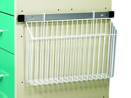 Chart Holder Wire Basket Accessory for Mobile Medical Carts