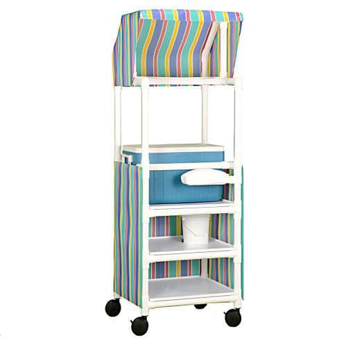 Canopy Ice Cart w/ 3 Shelves, 48 qt. Cooler & Bucket