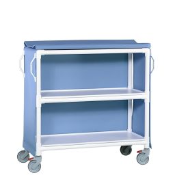 Deluxe Linen Cart w/ 2 Shelves 16in Spacing