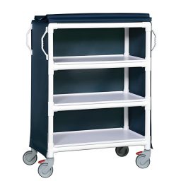 Deluxe Linen Cart w/ 3 Shelves 11in Spacing