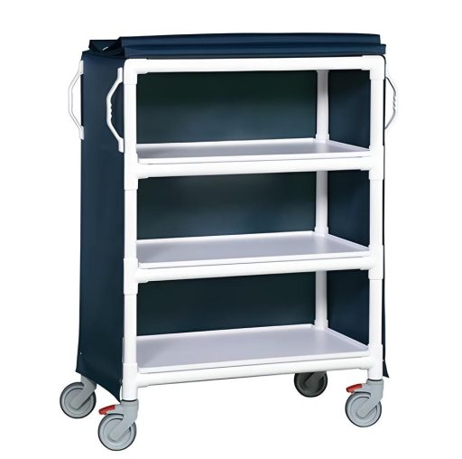 Deluxe Linen Cart w/ 3 Shelves 11in Spacing