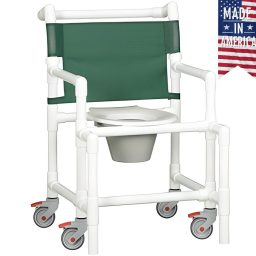 Midsize Shower Chair Commode w/Removeable Seat & Pail 375 LB