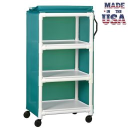 Multi-Purpose PVC Linen Cart w/ 3 Shelves
