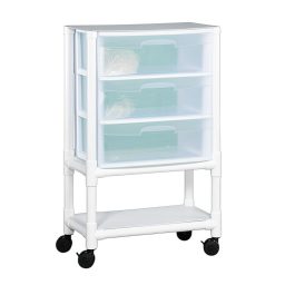 Nurse Aide Cart w/ 3 Drawers & Bottom Shelf