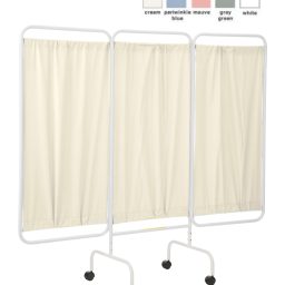 Vinyl Mobile Antimicrobial 3 Panel Privacy Curtain Screen