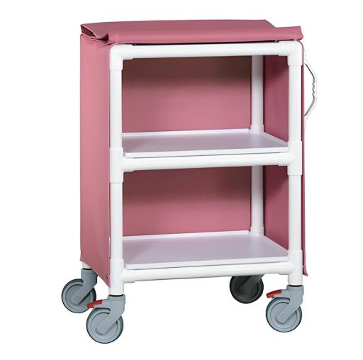 Multi-Purpose Cart w/ Cover & 2 Shelves 12.5in Shelf Spacing