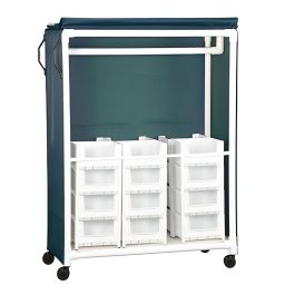 Value Line Garment Rack w/ 24 Bins & Hanging Bar