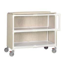 Deluxe Line Jumbo Linen Cart w/ 2 Shelves