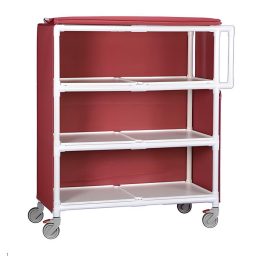 Deluxe Jumbo Linen Cart w/ 3 Shelves