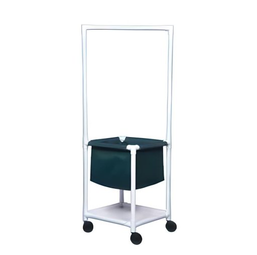 Rolling Laundry Hamper w/ Hanging Bar & Shelf 7 Bushel Capacity
