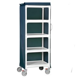 Multi-Purpose Cart w/ Cover & 4 Shelves 12.5in Shelf Spacing