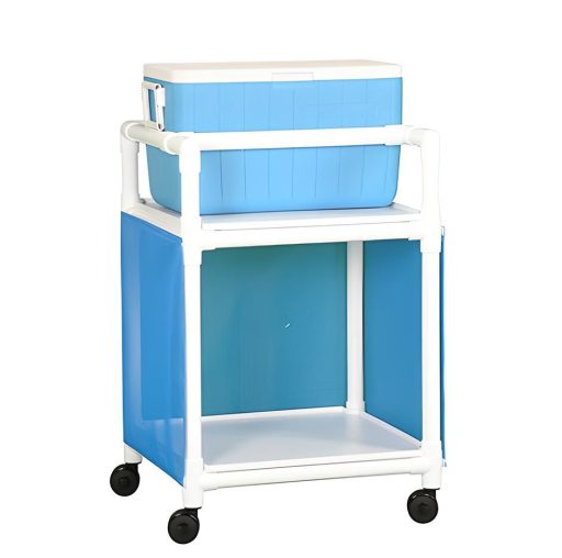 Skirted Ice Cart w/ 2 Shelves & 36 Quart Cooler