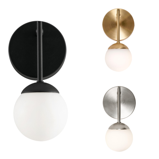 Spherical LED Sconce Wall Mount Light Fixture 9"/17" - Image 2