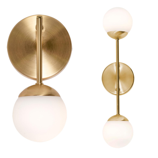Spherical LED Sconce Wall Mount Light Fixture 9"/17"