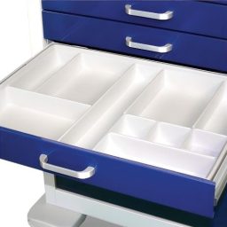 3in White Plastic Pre-Configured Transfer Tray w/ 10 Bins