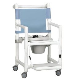 Select Line Shower Chair Commode w/ Pail & Seatbelt 300 lb. Capacity