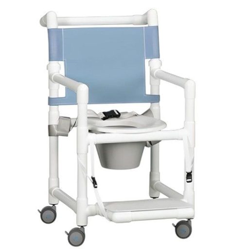 Select Line Shower Chair Commode w/ Pail & Seatbelt 300 lb. Capacity