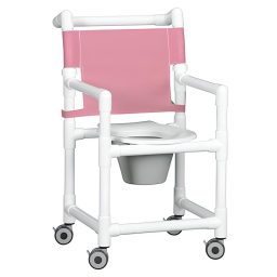 Tall ORG Shower Chair Commode w/Removeable Seat & Pail 300 LB