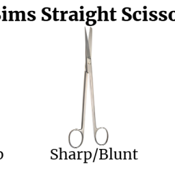 Sims 8in Straight Operating Uterine Scissors