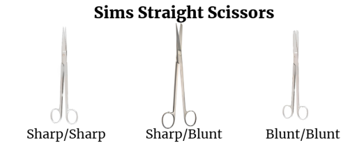 Sims 8in Straight Operating Uterine Scissors