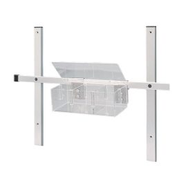 Small Clear Plastic 3 Compartment Organizer Cart Accessory